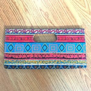 Multicolor clutch bag